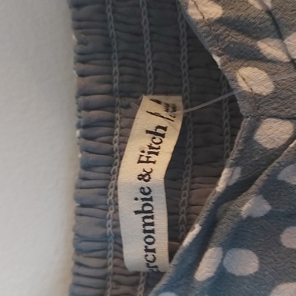 NWT Abercrombie and Fitch Polka Dot Cropped Tank Smocked Back Rouched Front - Picture 5 of 7